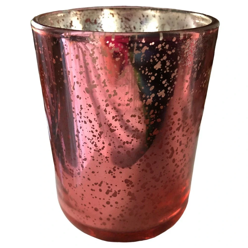 DW Decoware Inc Mandarin Lemon Pink Mercury Glass Candle 7.86 Oz NEW